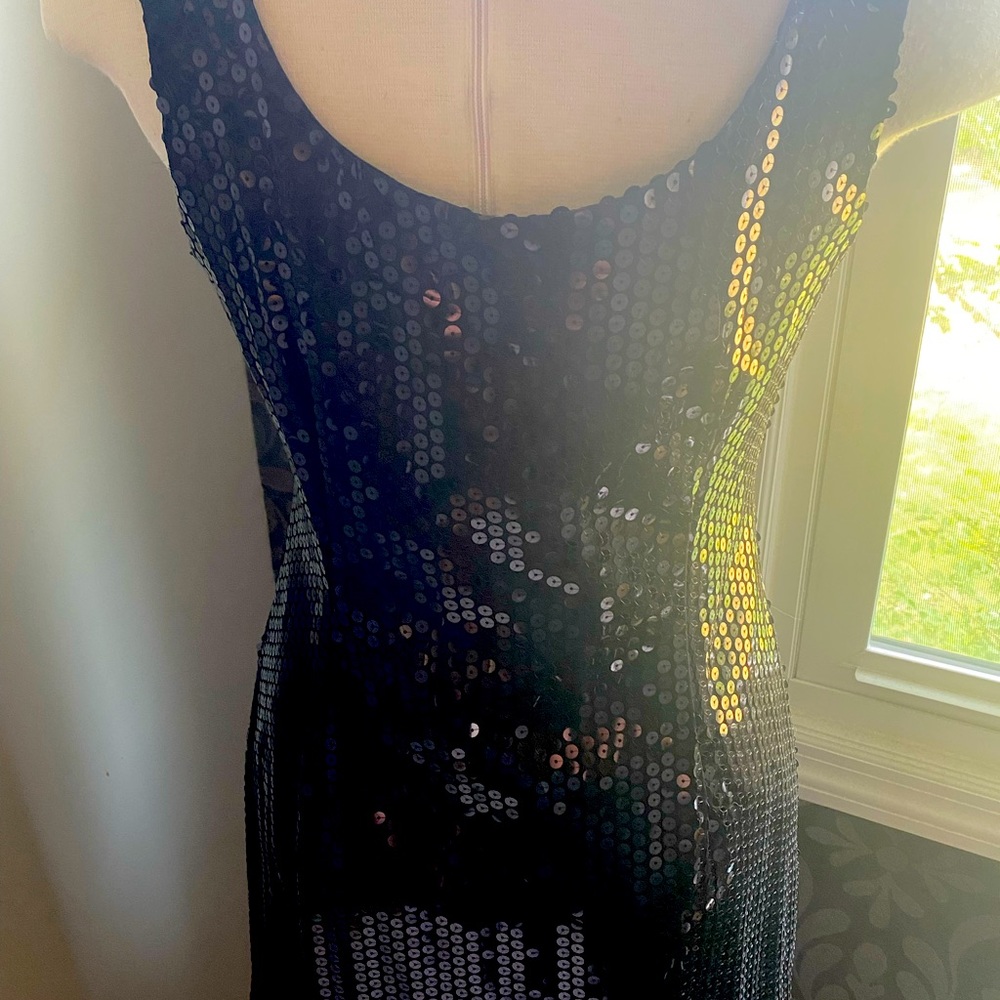 Black sequin Bailey 44 dress. Fully lined.
